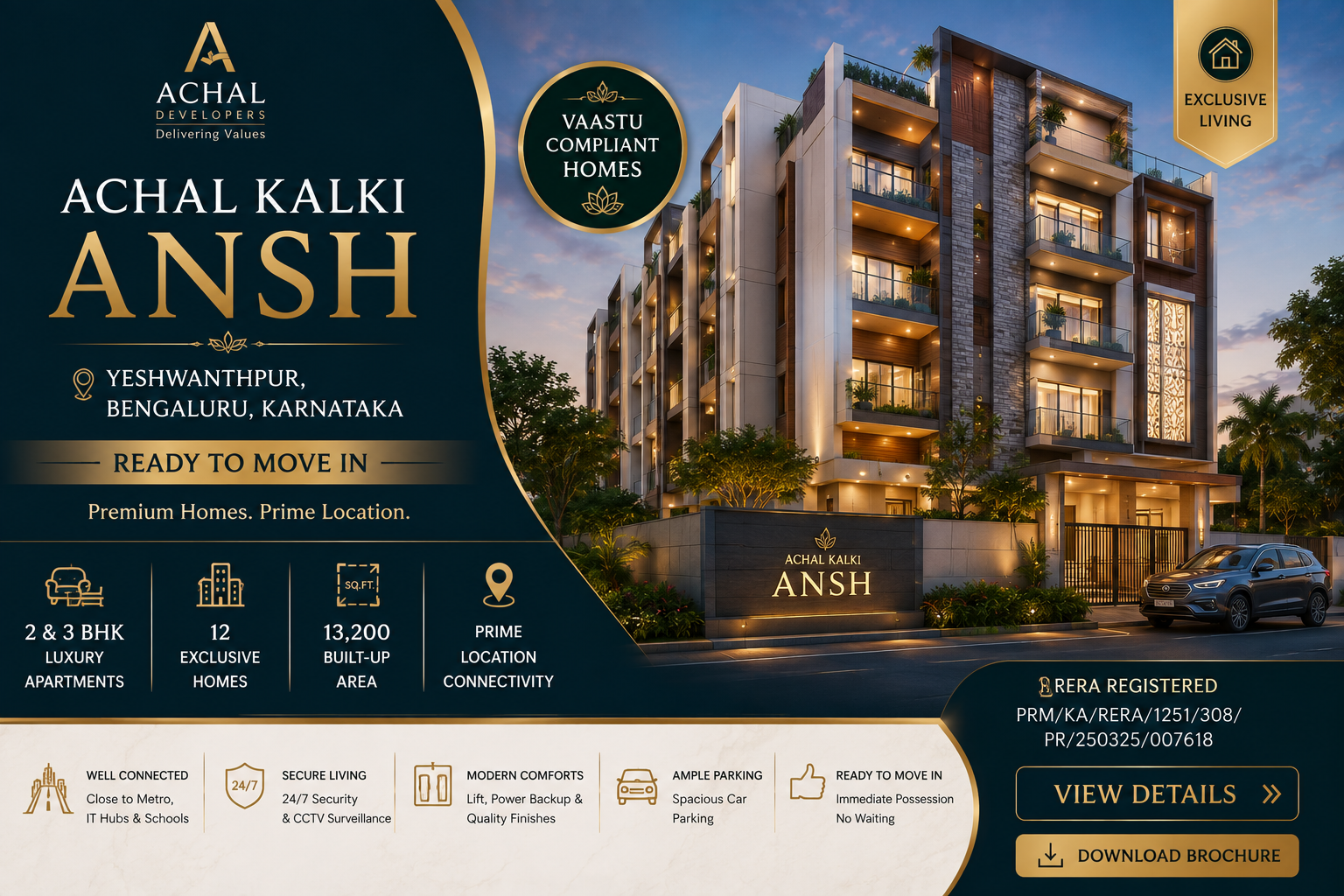 Achal Kalki Ansh - Premium Apartments Yeshwanthpur Bangalore