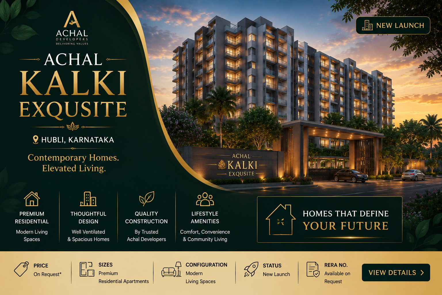 Achal Kalki Exqusite - Premium Apartments Hubli