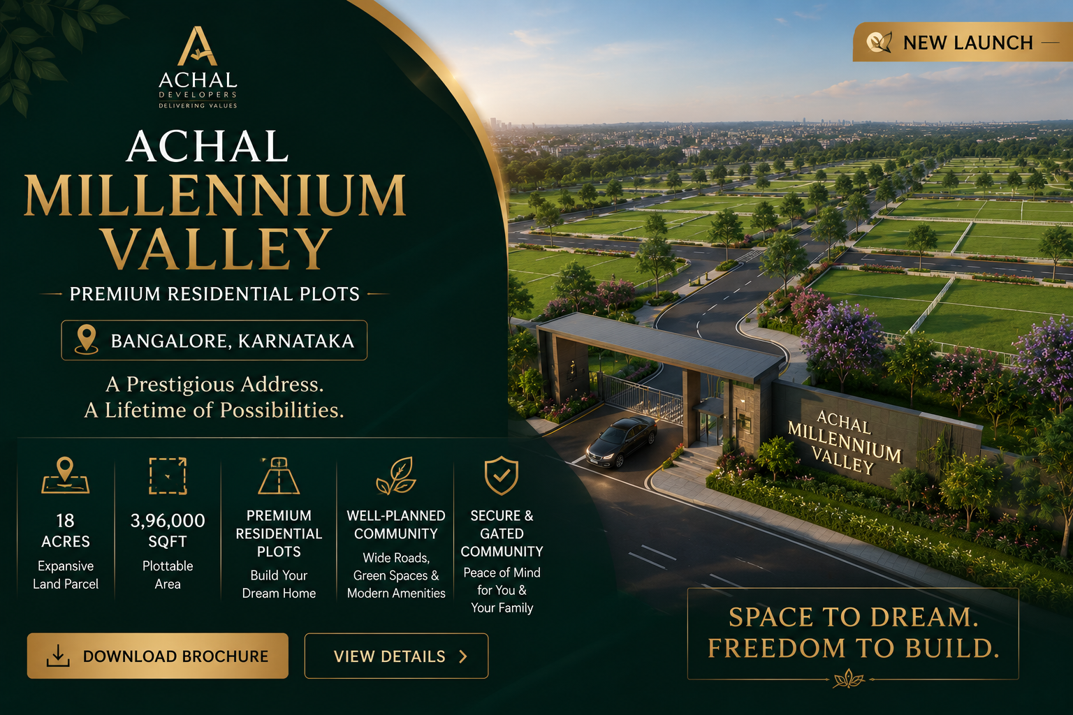Achal Millennium Valley - Premium Plots Bangalore